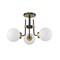 Z-Lite Parsons 3 Light Semi Flush Mount, Matte Black, Olde Brass & Opal 477-3SF-MB-OBR - alternate 6